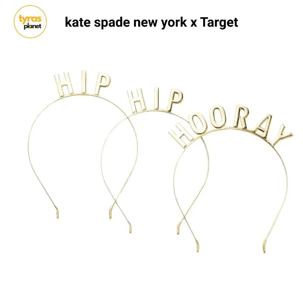 Hip Hip Hooray! Party Headband Pack 3pk - kate spade new york x Target Gold‎